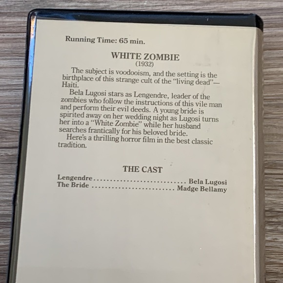 White Zombie VHS tape Bela Lugosi and Madge Bellamy classic - Picture 3 of 5